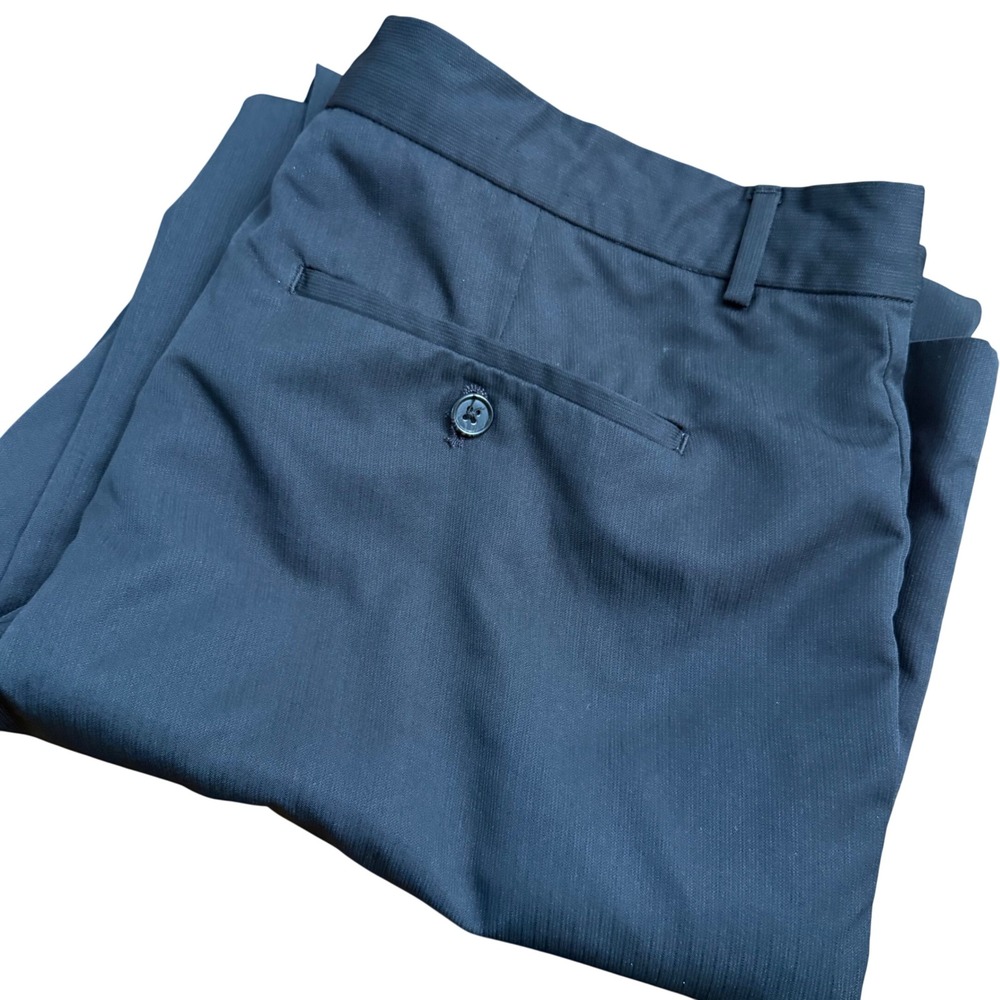Calvin Klein Men's Black Polyester Pinstripe Dress Pants 36x32 (36x31)‎